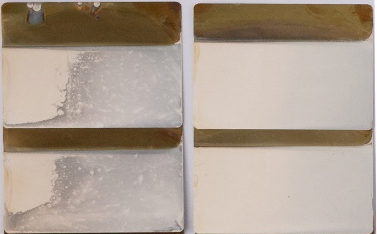 Abbildung 10: Testergebnis Vergleich "Testtyp" - links Ammoniumsulfid / rechts Kaliumsulfid